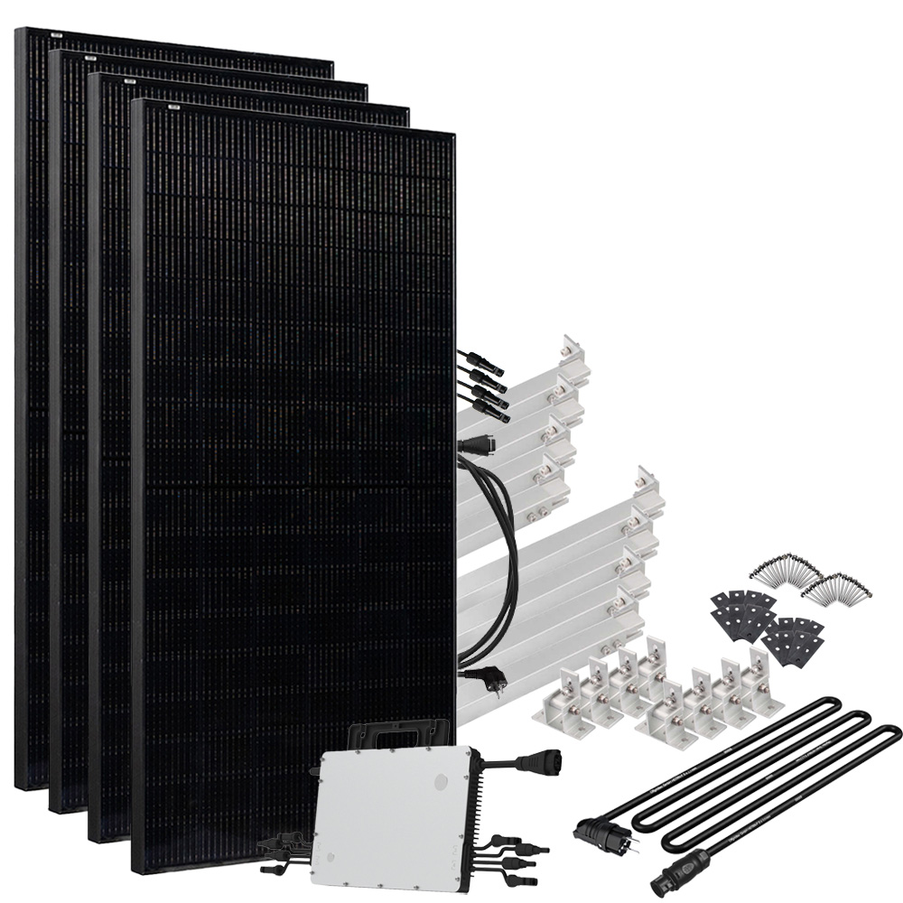 Offgridtec® Solar-Direct 1480W HM-1500 Installation solaire raccordement Schuko - 5m de câble de raccordement - kit de montage sur toit plat Offgridtec® Solar-Direct 1480W HM-1500 Installation solaire raccordement Schuko - 15m de câble de raccordement - kit de montage sur toit plat
