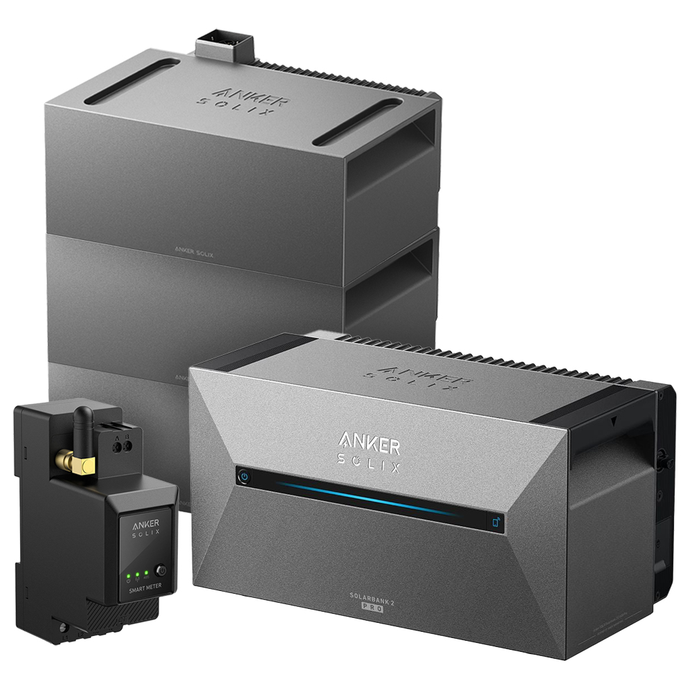 Anker 4.8kWh solix 2 e1600 pro all-in-one storage system incl. smart electricity meter