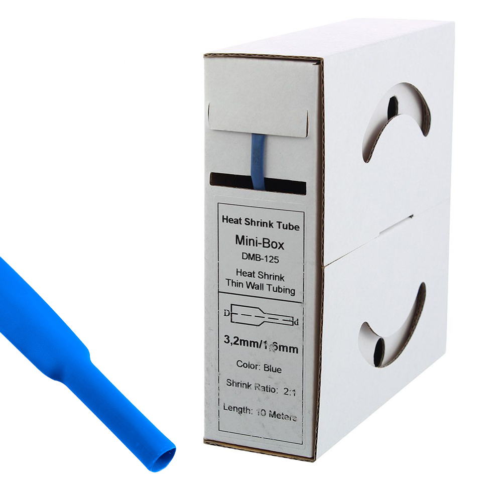 10m Shrink Tube 3,2mm >1,6mm blue