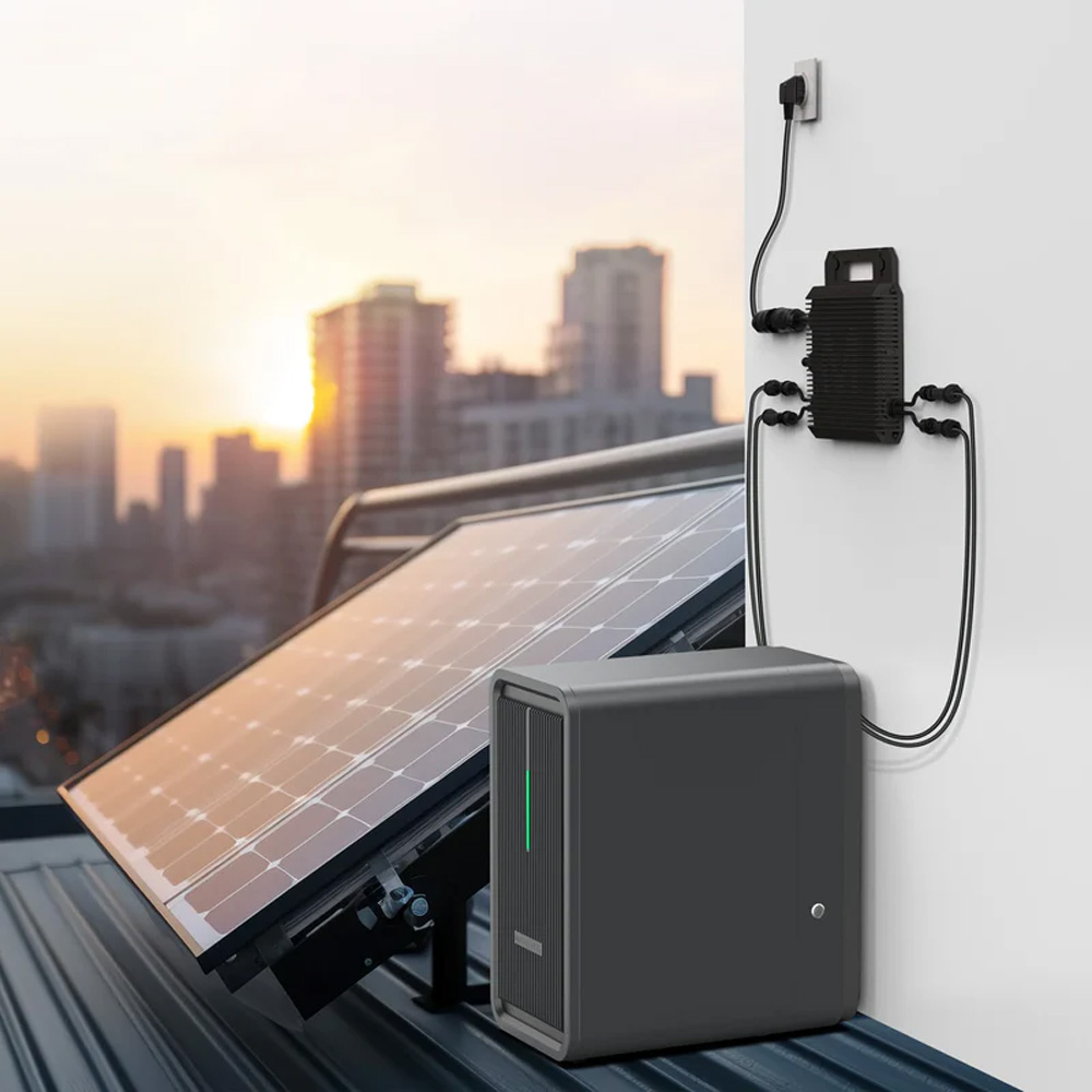 Speicher angeschlossen an Solarmodul
