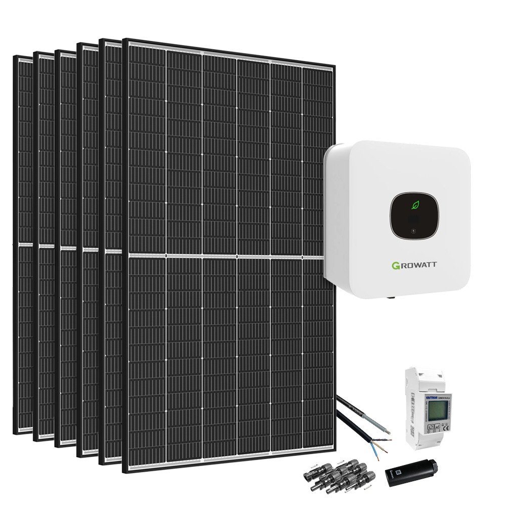 2,58kW alimentation directe Solaranlage Longi panneau solaire - Growatt mic-2000 tl-x Wifi