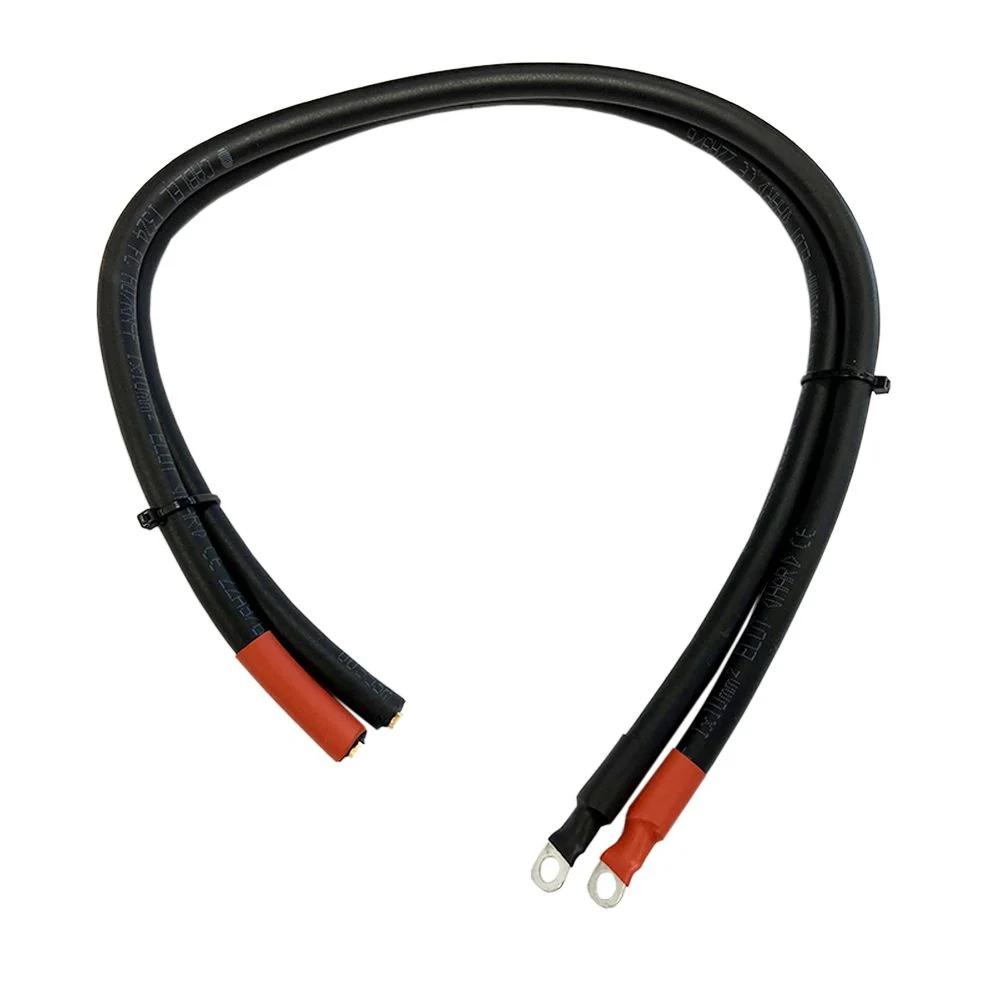 Battery connection cable 0.6m 10mm² for inverter series Victron Phoenix 250VA - 500VA for M6 battery terminal