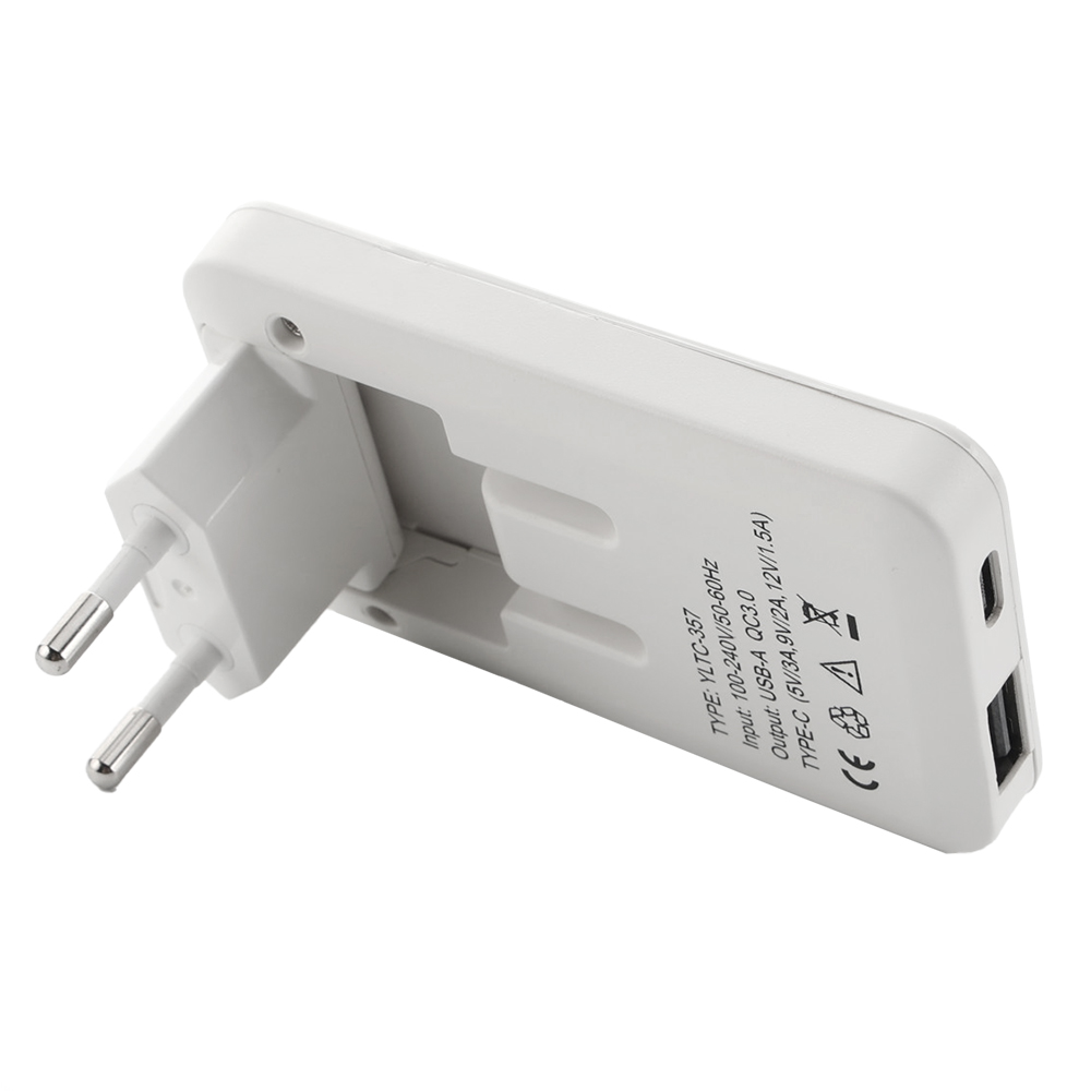 2 pcs. Chargeur USB Alimentation extra-plate Dual Port usb-a usb-c Blanc 30w