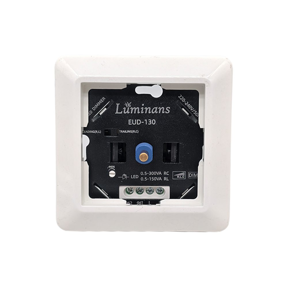 Offgridtec LED Rotary Dimmer 3 - 150W Flush-Mounted Two-Way Dimmer Switch for LED and Halogen 230V, White