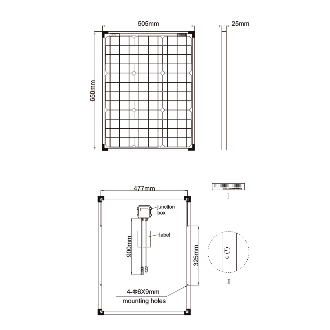 basicPremium-S 50w Solarainstallation 12v/24v