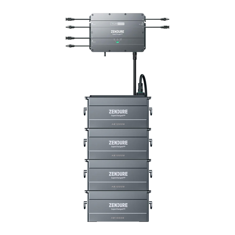 Zendure SolarFlow Set 3.84kWh Smart pv Hub 2000 with 4x ab1000S expansion battery