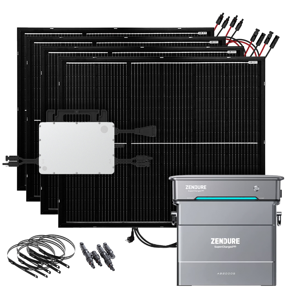 1200W balcony power plant with ultra-light solar modules and Zendure AIO Pro storage system