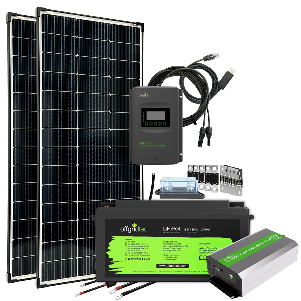 Offgridtec® Autark Pro L 300W Système Solaire - 2000W Puissance AC 200Ah Batterie LiFePO4