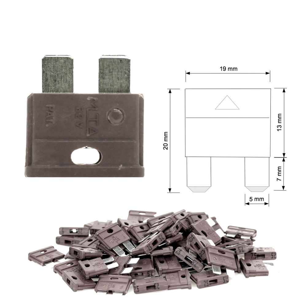 500 pcs. 7.5A automotive flat fuses, 6–32 V