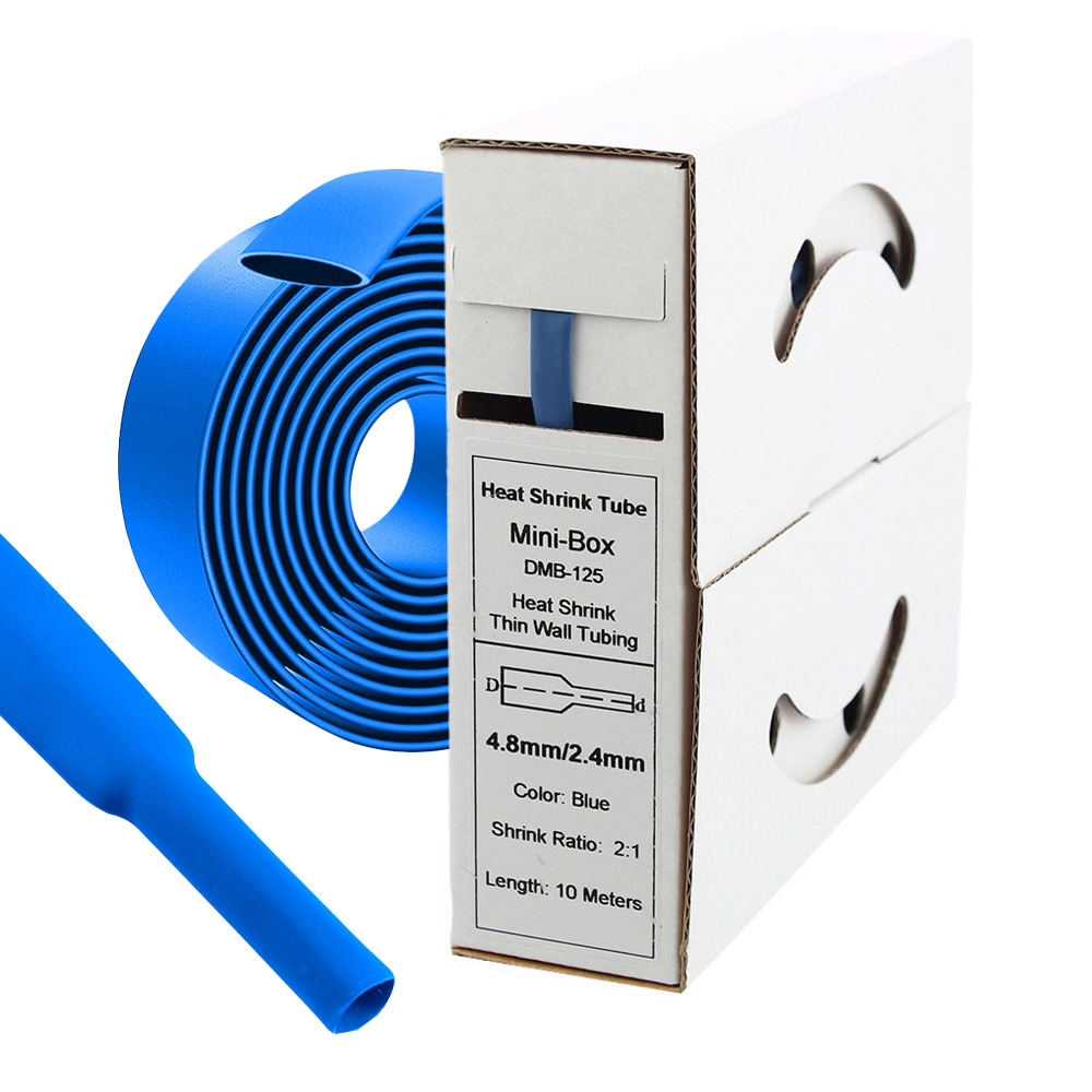 10m Shrink Tube 4,8mm>2,4mm blue