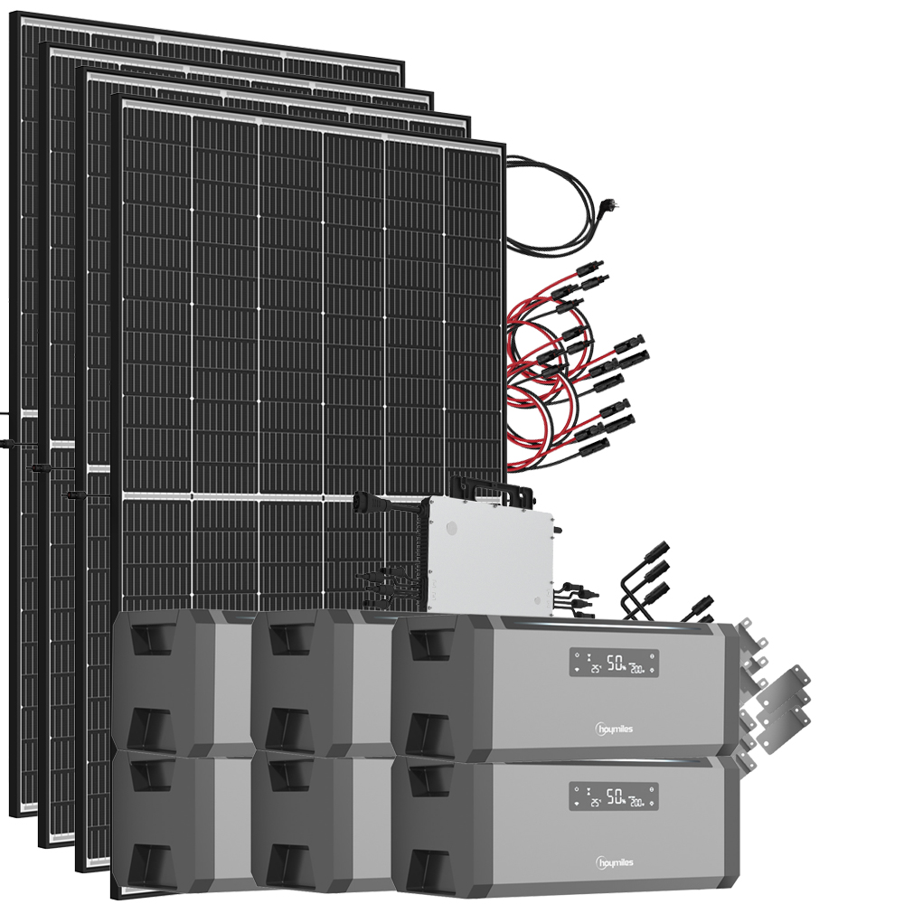Offgridtec 11.52 kWh storage system 1800 W double-glass solar modules incl. HMS-1600-2T inverter 3-phase