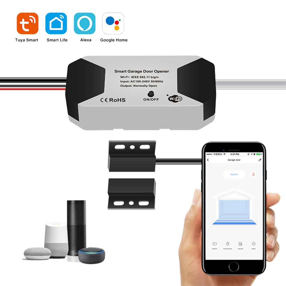 Offgridtec Smart WiFi Garage Door Opener – Tuya Smart Life, App & Voice Control