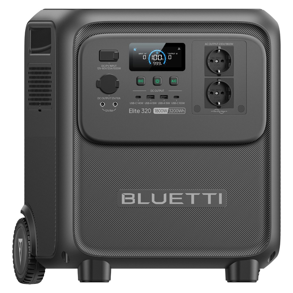 BLUETTI Elite 320 Portable Power Station, 1,800 W, 3,200 Wh, LiFePO4