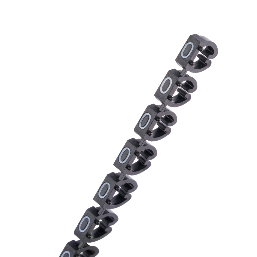 Cable marking clip, 100 pcs. for 6mm², numbers 0 to 9, 10x each