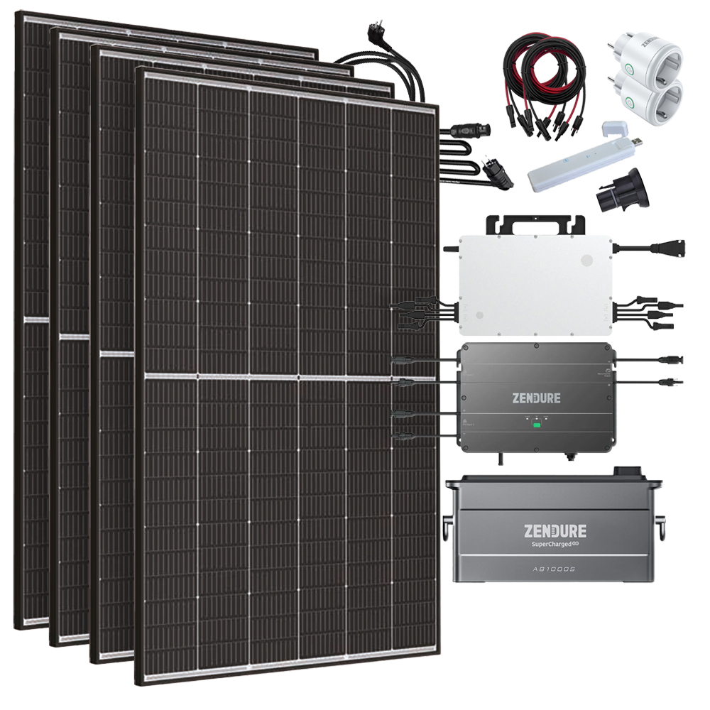 Offgridtec solar system 960 Wh 1720W HMS-1600-4T DTU-Lite-S Trina Vertex-S 430 Mini-PV domestic grid feed-in