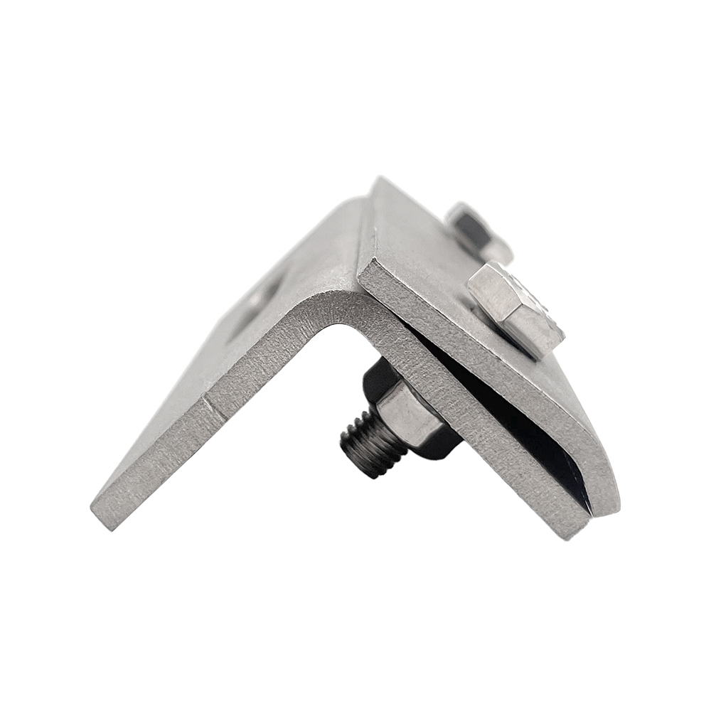 PV mounting clamp for standing seam sheet metal roof clamp + adapter plate pre-assembled with screws