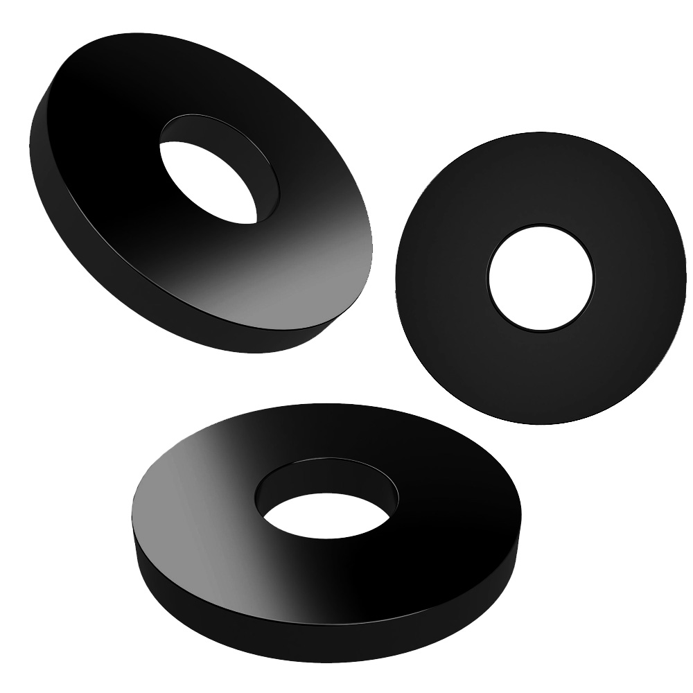 Unterlegscheibe Beilagscheibe schwarz Edelstahl V2A DIN304 M5 x 15mm - 100 Stk.