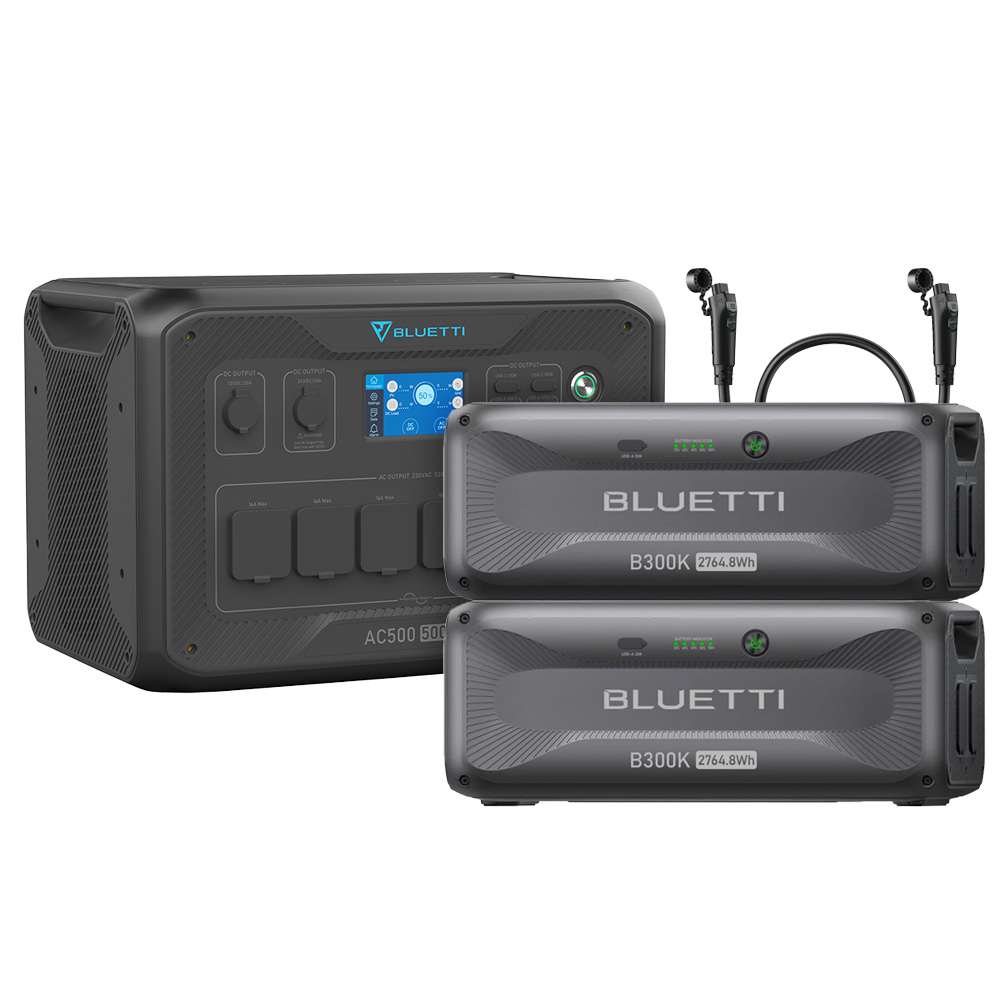 Bluetti AC500 5,4kWh Powerstation mit 2x B300K Speicher