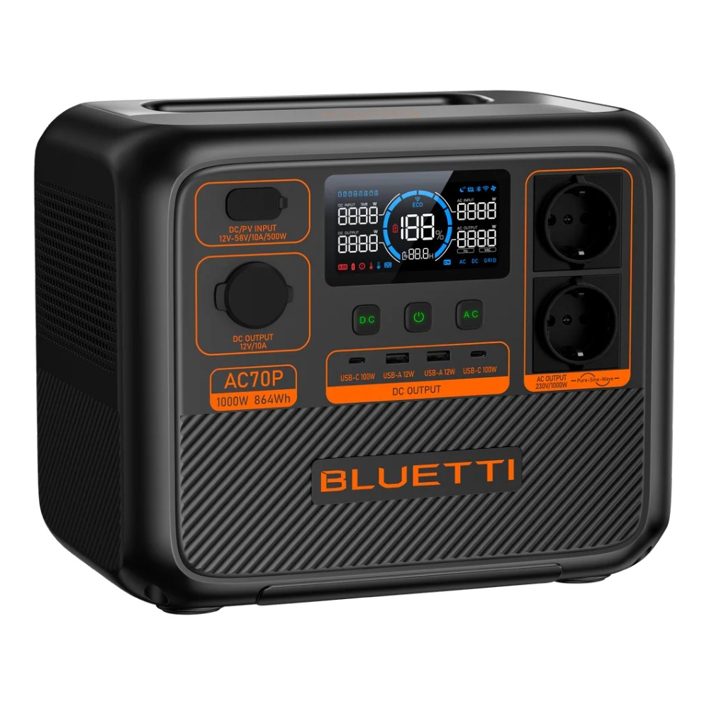 BLUETTI AC70P Portable Power Station 1000W 864Wh