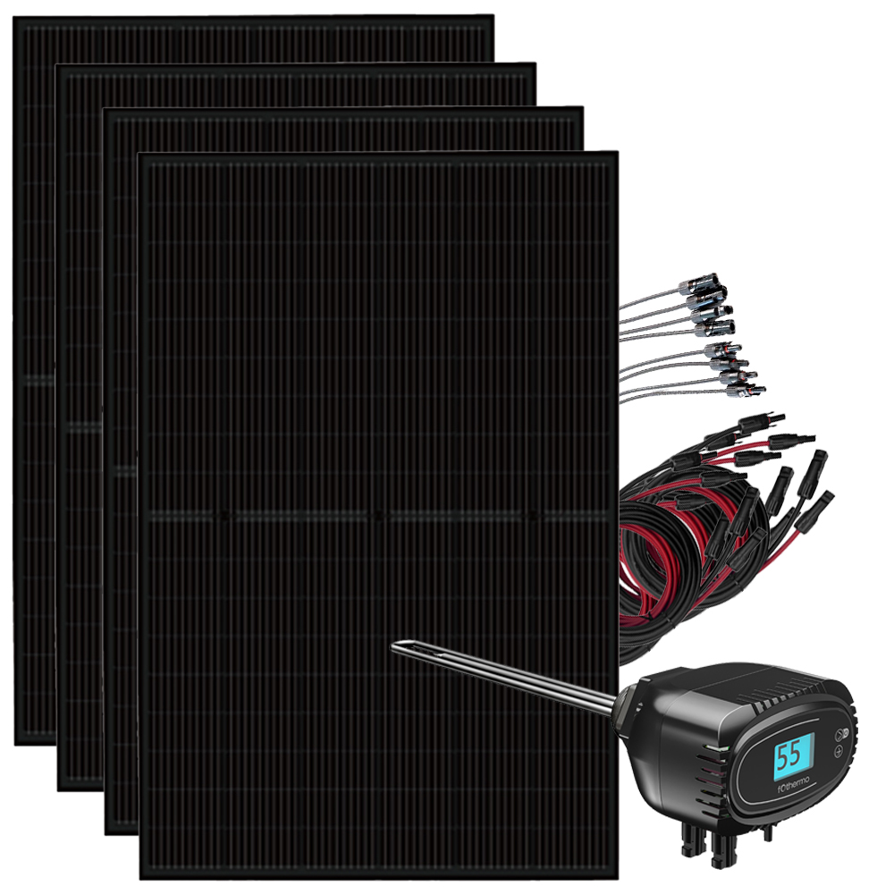 Offgridtec solar system 1800W incl. 1kW Fothermo heating element for hot water boiler
