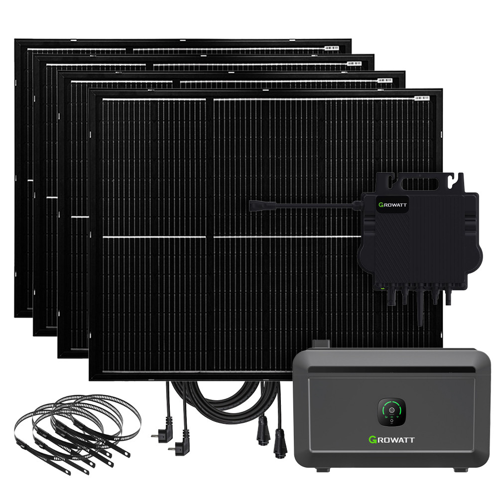 800W balcony power station with ultra-light solar modules and Growatt NOAH2000 NEO 800M-X battery