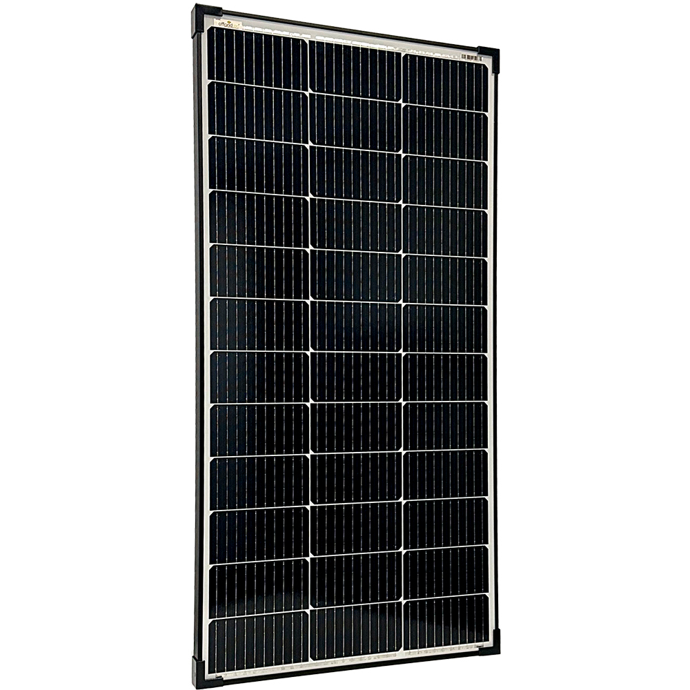 Solarmodul mit schwarzen Zellen und schwarzen Rahmen