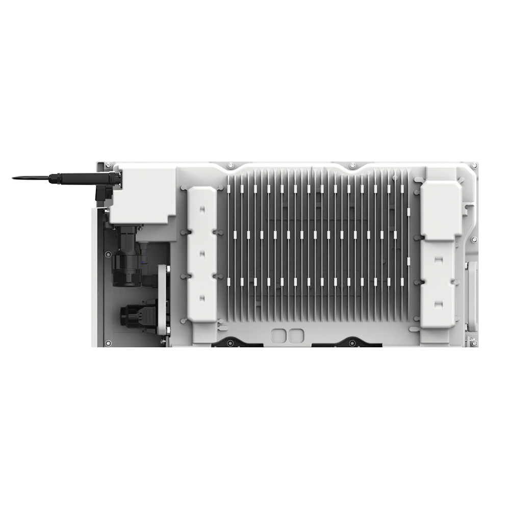 Rückansicht des weißen Solax X1-IES-5K AFCI Inverter: Lüftungsgitter