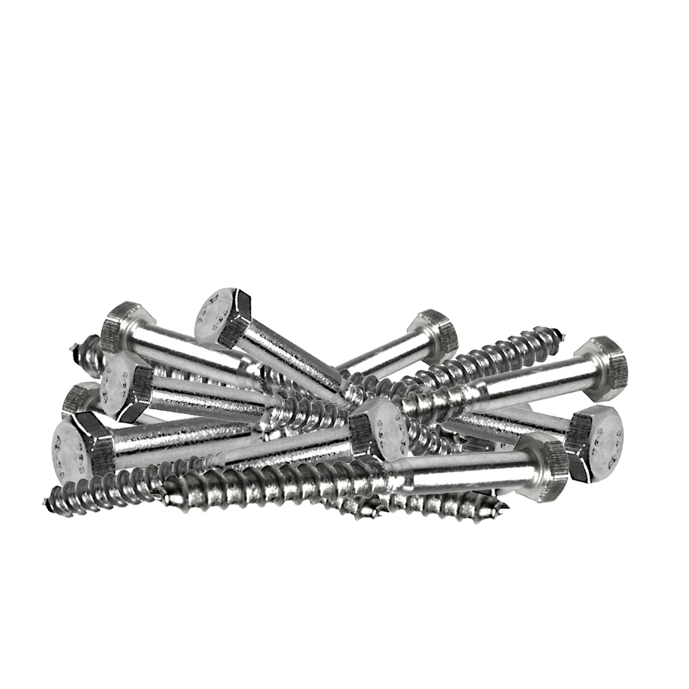 Hexagon head wood screw M8x30mm stainless steel din571 10 pcs.