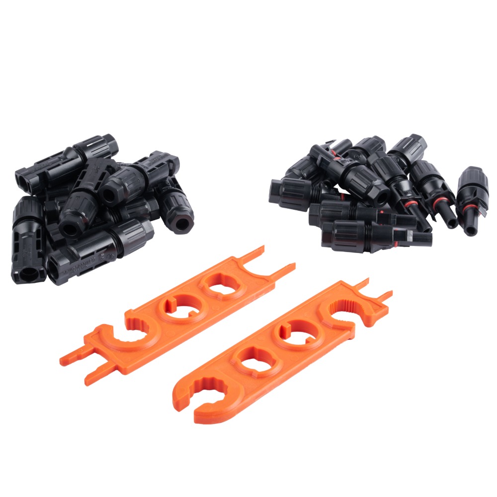 Lot de 10 paires de connecteurs solaires IP67 pour 6 mm² + clé