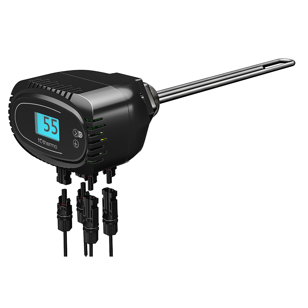 Fothermo photovoltaic 1kW heating element in boiler and hot water tank