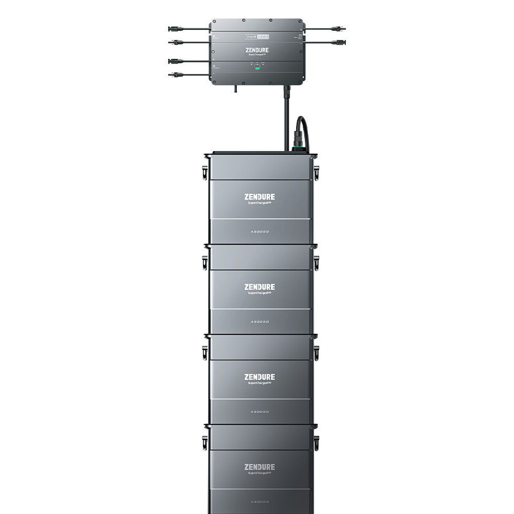 Zendure SolarFlow Set 7.68kWh Smart pv Hub 2000 with 4x ab2000 expansion battery