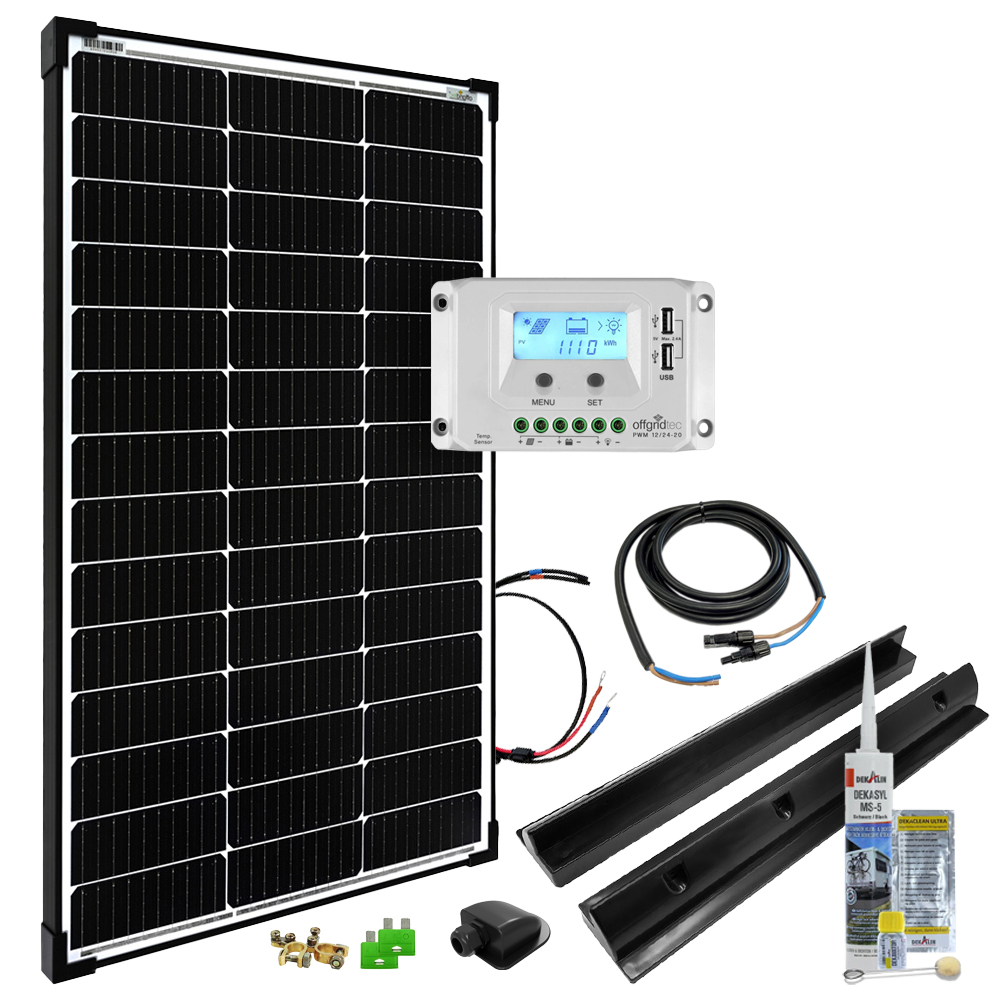 100W 12V Caravan Solar System Premium-L