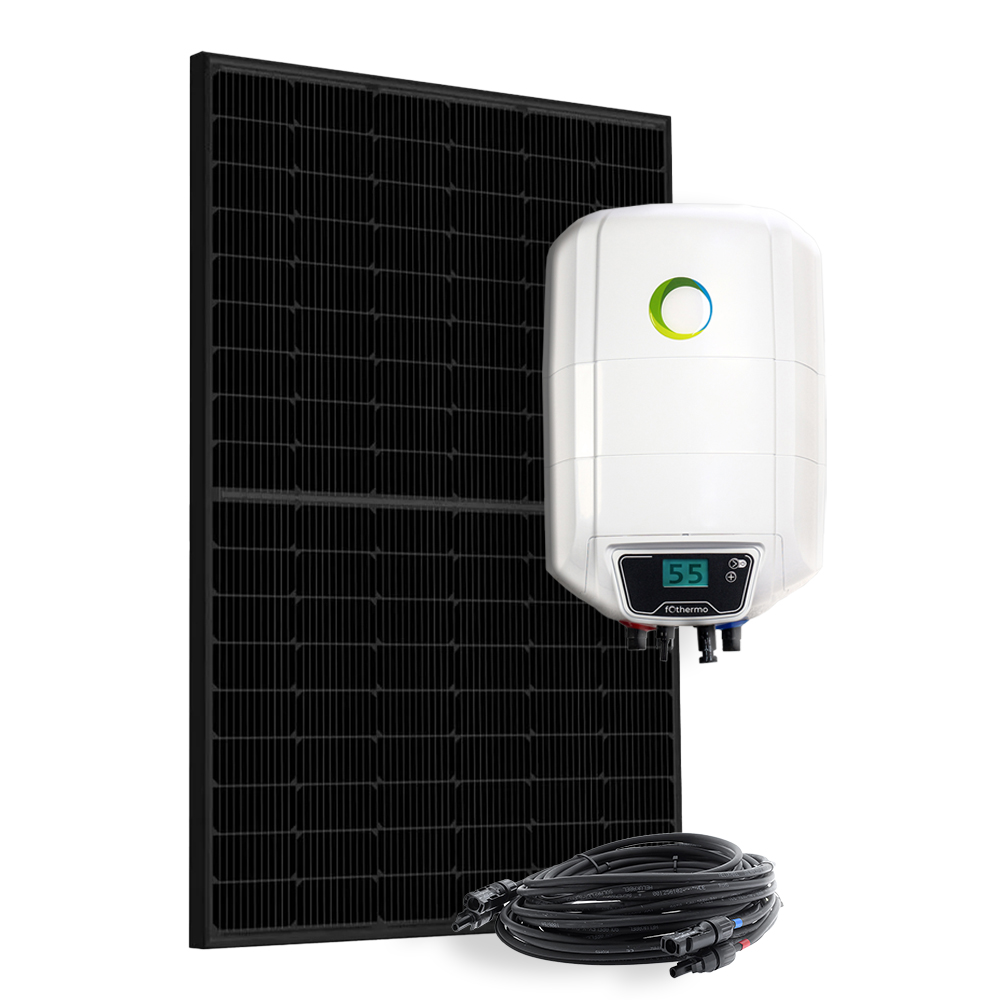 430W Solar System with 10L Fothermo Boiler for Hot Water Preparation for Garden or Mountain Cabin