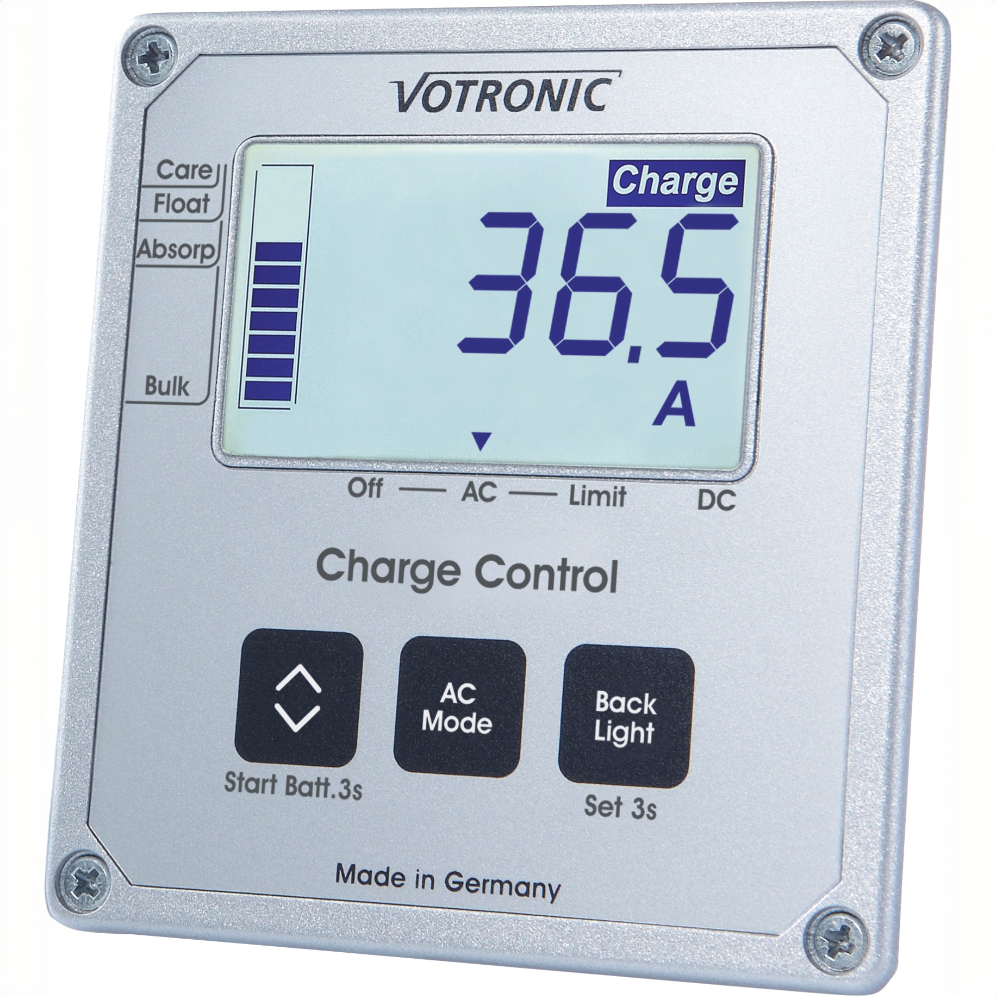 LCD-Display grau mit 3 Kontrolltasten