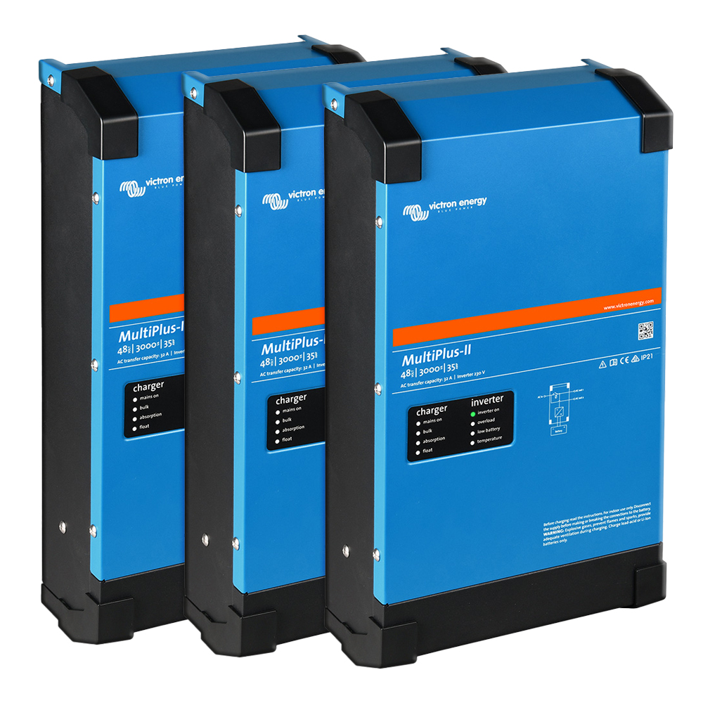 Offgridtec Kit de sauvegarde kit de mise à niveau 9,6 kWh avec batterie Pytes E-Box 4850-c Victron MultiPlus ii 48/3000 triphasé