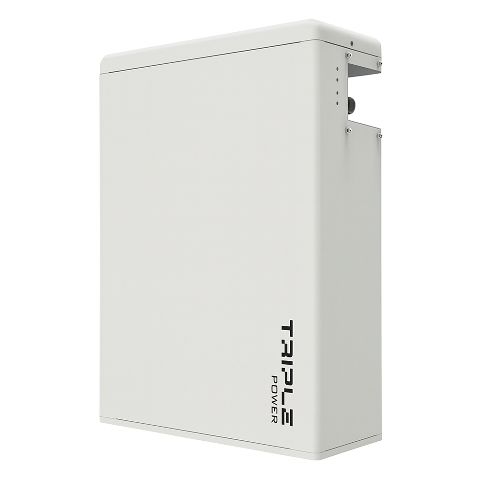 Weiße SolaX HV11550 LiFePO4 Slave Batterie mit Triple Power Logo Weiße SolaX HV11550 LiFePO4 Slave Batterie mit Triple Power Logo