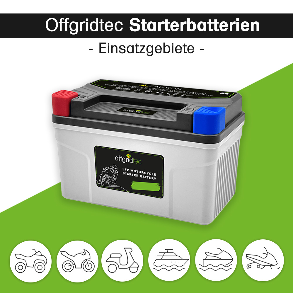 Offgridtec LFP starter battery 9Ah 12.8V for motorcycle