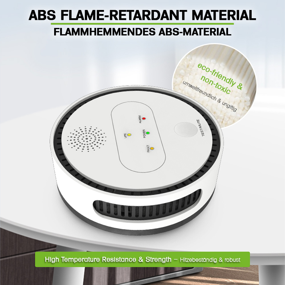 Offgridtec Smart WiFi Gas Alarm Sensor with LCD & App | Audible & Visual Alarm for Flammable Gases
