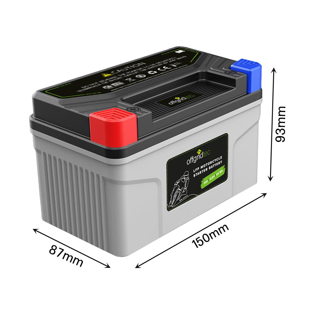 Offgridtec LFP starter battery 5Ah 12.8V for motorcycle