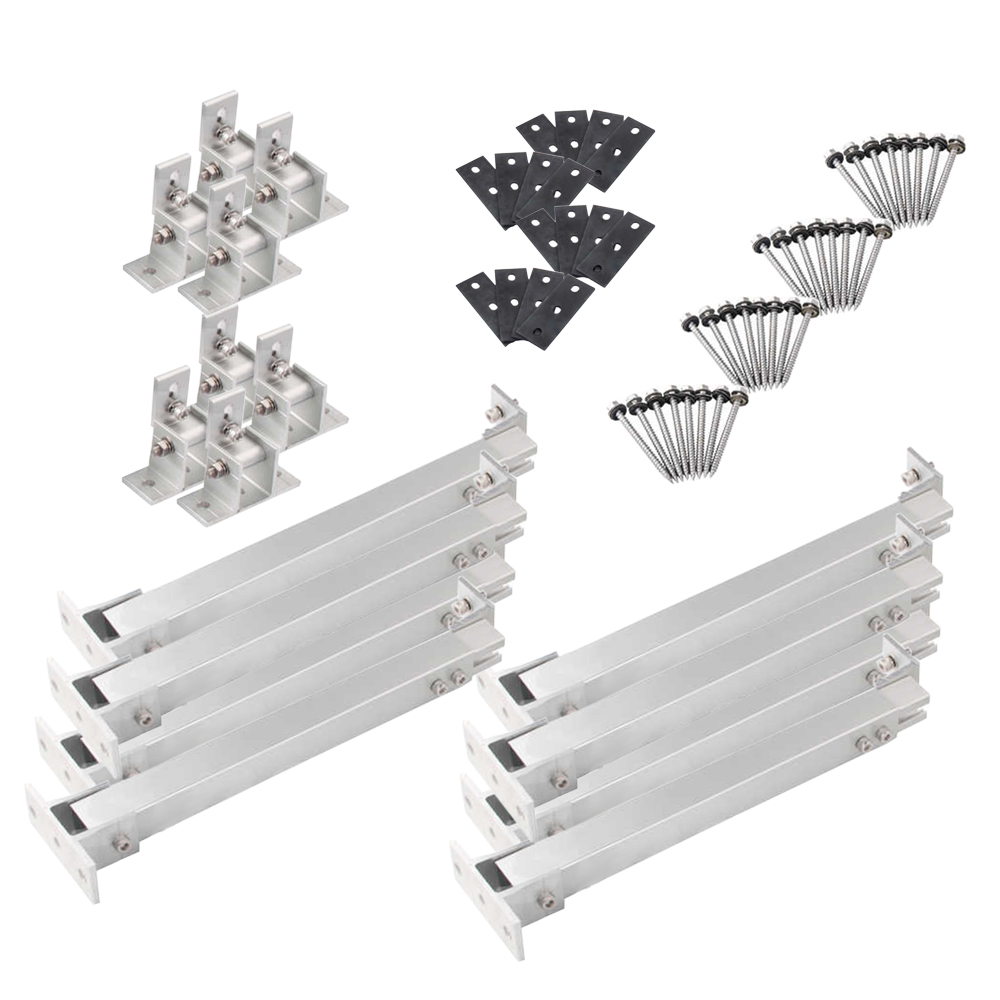 Offgridtec® Solar-Direct 1480W HM-1500 Installation solaire raccordement Schuko - 15m de câble de raccordement - kit de montage sur toit plat