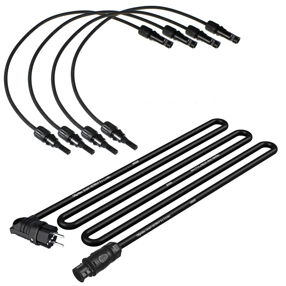 Offgridtec® Solar-Direct 1720W HM-1500 Chauffe-eau solaire Full Black Alimentation du réseau domestique