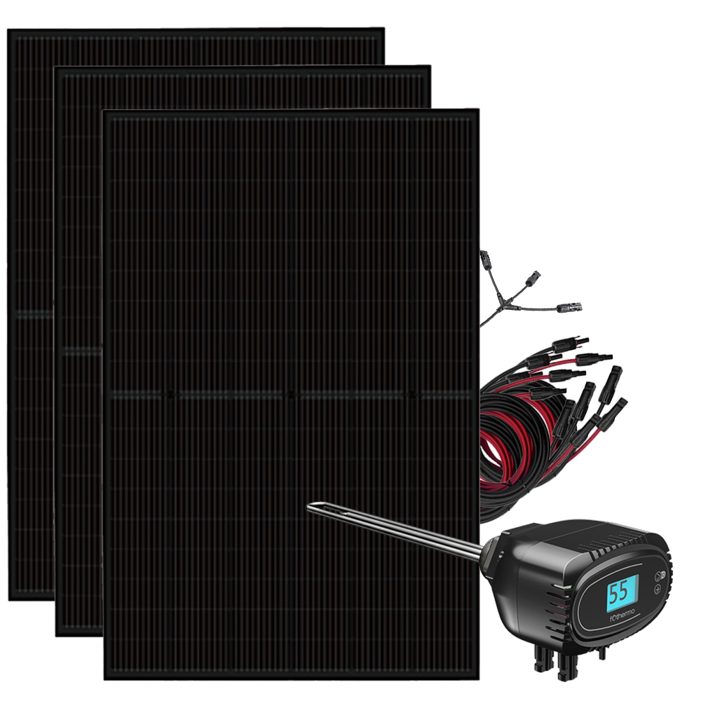 Offgridtec solar system 1350W incl. 1kW Fothermo heating element for hot water boiler