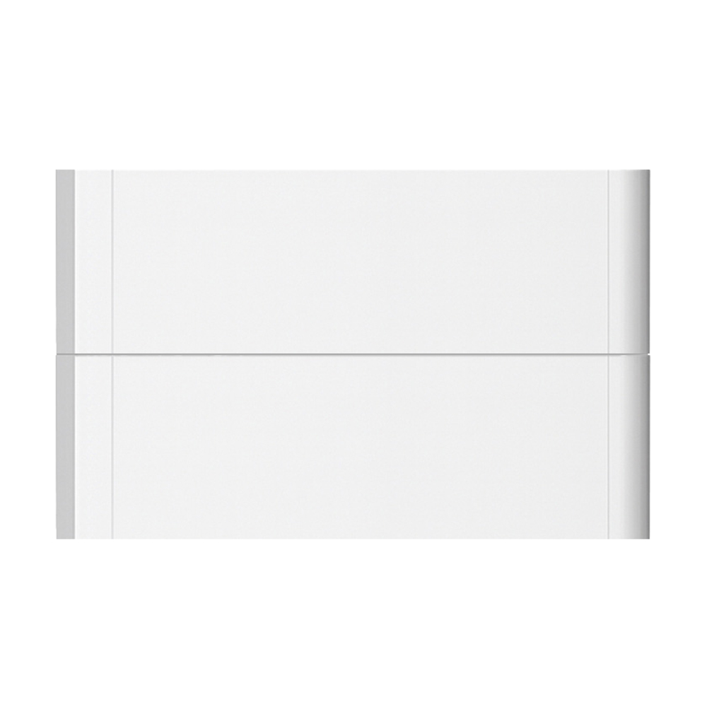 Frontansicht zwei weißer, rechteckiger Haier Smart Cube Batteriemodule übereinander