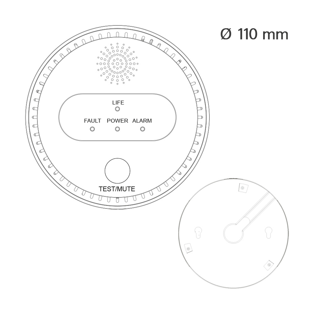 Offgridtec Smart WiFi Gas Alarm Sensor with LCD & App | Audible & Visual Alarm for Flammable Gases
