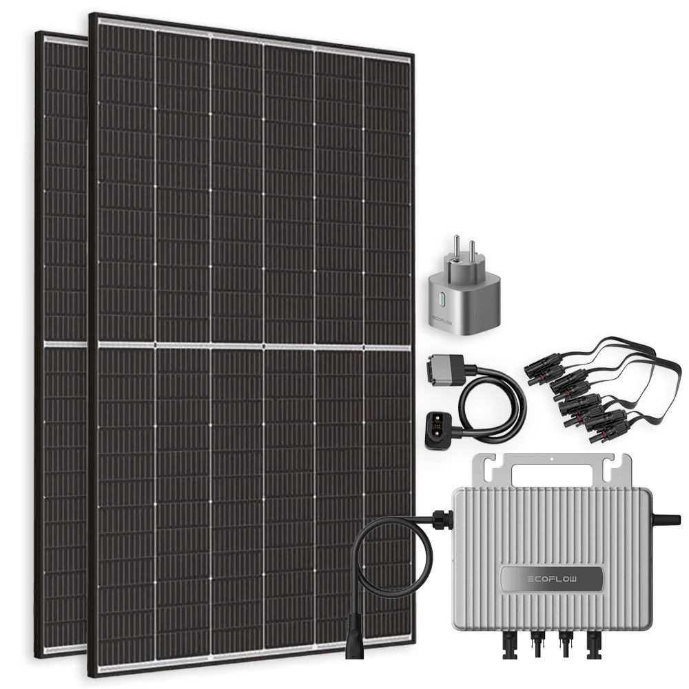 Système EcoFlow PowerStream 800W - 2x Trina 425w module d'encadrement y compris prise de courant intelligente