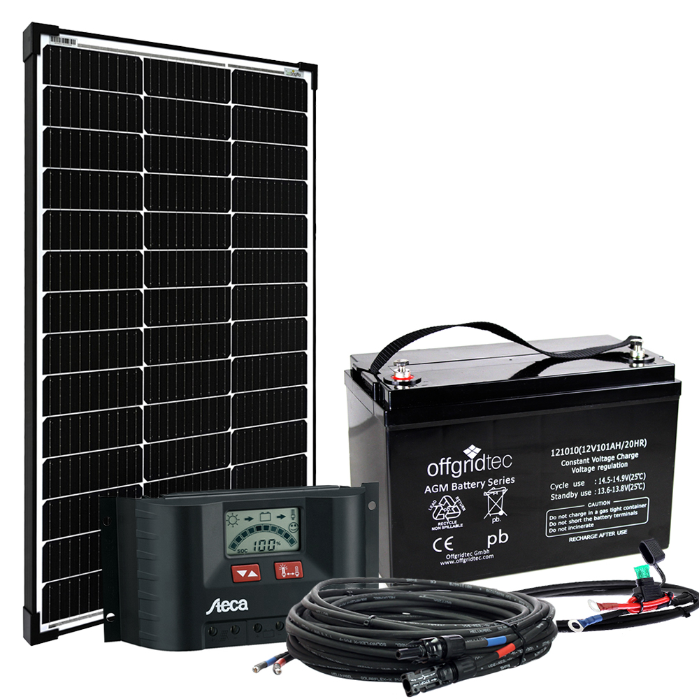 Offgridtec© 12V Solar Set BIG-L 100W 101Ah