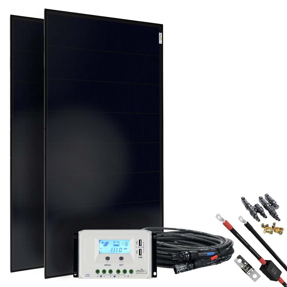 Solaranlage mit allen Komponenten zur Ansicht