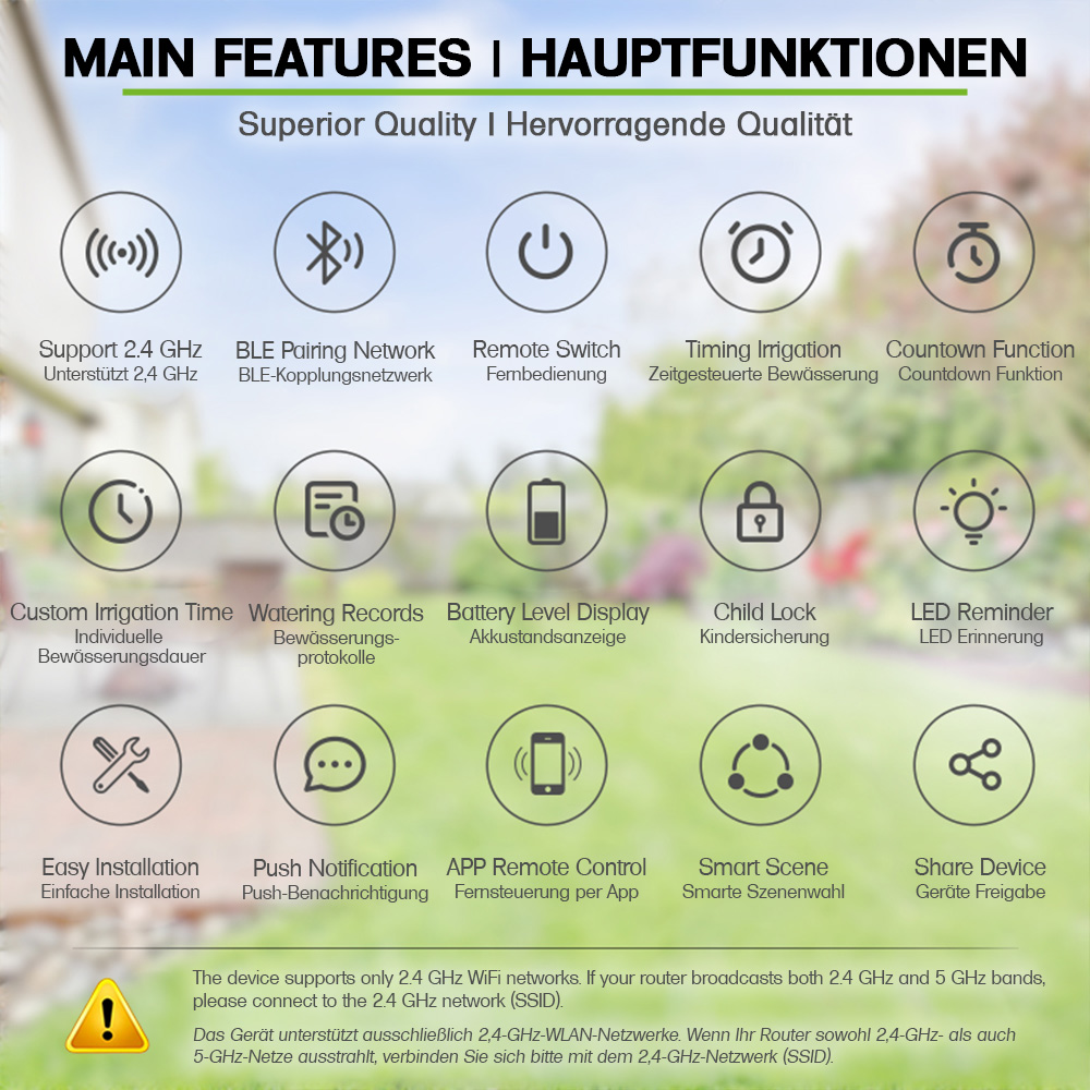 Offgridtec Smart WiFi Garden Watering Timer – Tuya Smart Life, App Control
