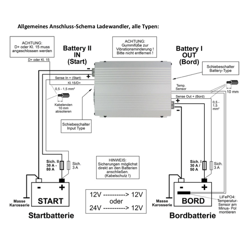 Votronic 3343 VCC 1224-25 IUoU 12V to 24V 25A B2B charger