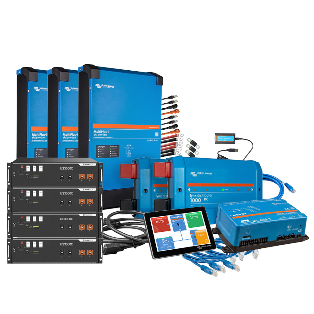 Offgridtec Backup Kit 3-phase 14kWh with Pylontech US3000C battery Victron MultiPlus-II 48/5000